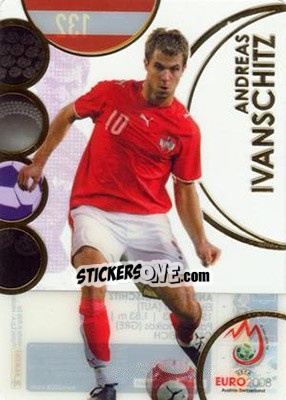 Sticker Andreas Ivanschitz - UEFA Euro Austria-Switzerland 2008. Trading Cards - Panini