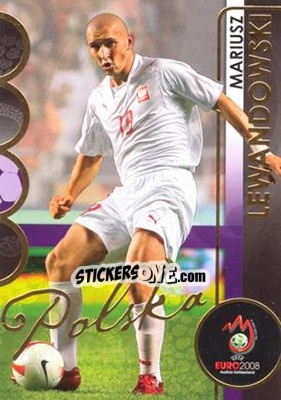 Sticker Mariusz Lewandowski - UEFA Euro Austria-Switzerland 2008. Trading Cards n. 139 - Panini