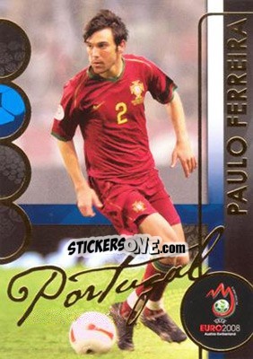 Sticker Paulo Ferreira - UEFA Euro Austria-Switzerland 2008. Trading Cards - Panini