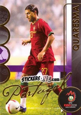 Sticker Quaresma - UEFA Euro Austria-Switzerland 2008. Trading Cards n. 151 - Panini