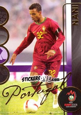 Sticker Nani - UEFA Euro Austria-Switzerland 2008. Trading Cards n. 152 - Panini