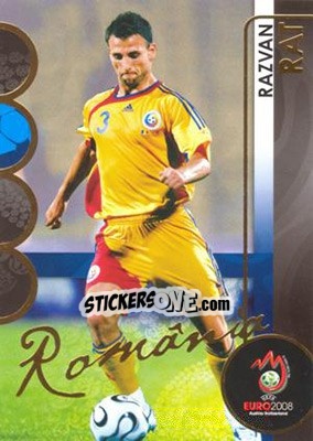 Sticker Razvan Rat - UEFA Euro Austria-Switzerland 2008. Trading Cards n. 158 - Panini