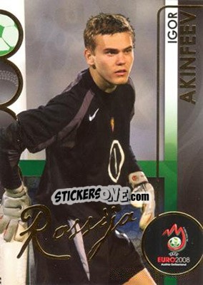 Sticker Akinfeev - UEFA Euro Austria-Switzerland 2008. Trading Cards n. 165 - Panini
