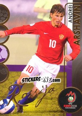 Sticker Arshavin - UEFA Euro Austria-Switzerland 2008. Trading Cards n. 170 - Panini