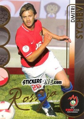 Sticker Sychev - UEFA Euro Austria-Switzerland 2008. Trading Cards - Panini