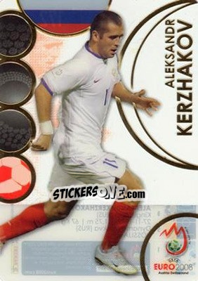 Sticker Aleksandr Kerzhakov - UEFA Euro Austria-Switzerland 2008. Trading Cards n. 172 - Panini