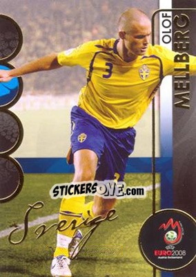 Sticker Mellberg - UEFA Euro Austria-Switzerland 2008. Trading Cards - Panini