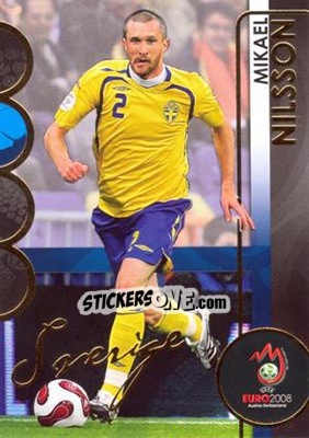 Sticker Mikael Nilsson - UEFA Euro Austria-Switzerland 2008. Trading Cards - Panini
