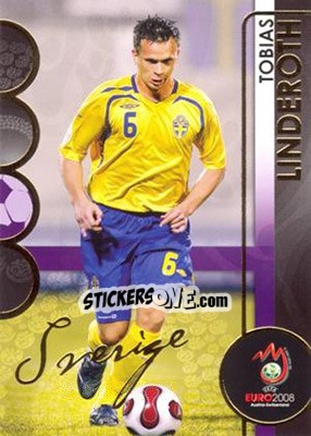 Sticker Tobias Linderoth - UEFA Euro Austria-Switzerland 2008. Trading Cards n. 177 - Panini