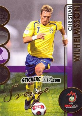 Figurina Wilhelmsson - UEFA Euro Austria-Switzerland 2008. Trading Cards - Panini