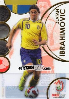 Sticker Ibrahimovic - UEFA Euro Austria-Switzerland 2008. Trading Cards n. 181 - Panini