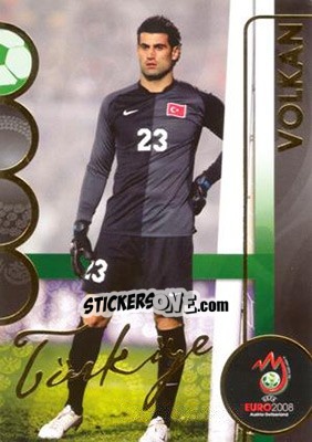 Sticker Volkan - UEFA Euro Austria-Switzerland 2008. Trading Cards n. 184 - Panini
