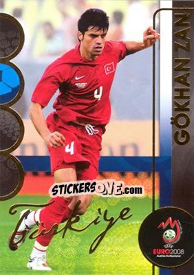 Sticker Gokhan Zan - UEFA Euro Austria-Switzerland 2008. Trading Cards - Panini