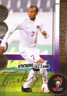 Sticker Mehmet Aurelio - UEFA Euro Austria-Switzerland 2008. Trading Cards - Panini