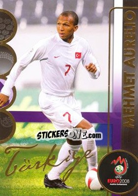 Sticker Mehmet Aurelio - UEFA Euro Austria-Switzerland 2008. Trading Cards n. 187 - Panini