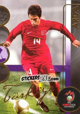 Sticker Arda Turan - UEFA Euro Austria-Switzerland 2008. Trading Cards n. 188 - Panini