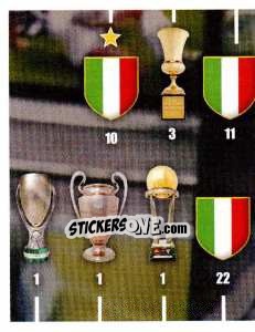 Sticker Trofeo - Juventus 2012-2013 n. 10 - Footprint