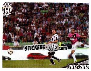 Sticker Giovinco sigla il quarto gol, doppietta per lui - Juventus 2012-2013 n. 109 - Footprint