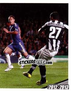 Cromo Il Goal Fabio Quagliarella A Stamford Bridge - Juventus 2012-2013 - Footprint
