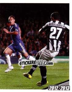 Sticker Il Goal Fabio Quagliarella A Stamford Bridge - Juventus 2012-2013 n. 137 - Footprint