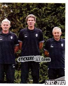 Sticker Tous / Corratti / Carrera / Conte / Alessio / Bertelli / Filippi / Sassi - Juventus 2012-2013 n. 155 - Footprint