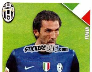 Sticker Buffon in Azione - Juventus 2012-2013 n. 157 - Footprint