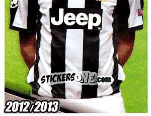 Sticker Chiellini in Azione - Juventus 2012-2013 n. 178 - Footprint