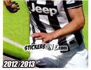 Sticker Caceres in Azione - Juventus 2012-2013 - Footprint