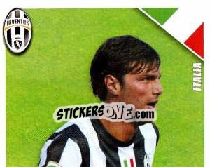 Sticker De Ceglie in Azione - Juventus 2012-2013 - Footprint