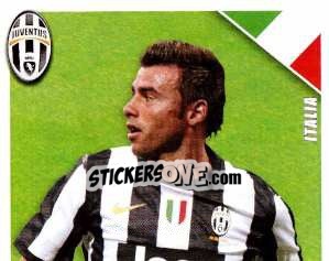 Sticker Barzagli in Azione - Juventus 2012-2013 n. 192 - Footprint