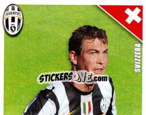 Sticker Lichtsteiner in Azione - Juventus 2012-2013 - Footprint