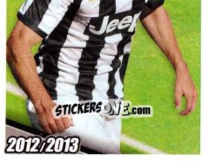 Sticker Lichtsteiner in Azione - Juventus 2012-2013 - Footprint