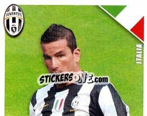 Sticker Padoin in Azione - Juventus 2012-2013 n. 222 - Footprint