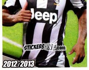 Sticker Vidal in Azione - Juventus 2012-2013 - Footprint