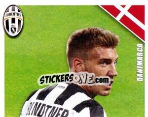 Sticker Bendtner in Azione - Juventus 2012-2013 - Footprint