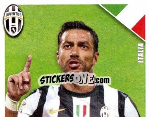 Sticker Quagliarella in Azione - Juventus 2012-2013 - Footprint