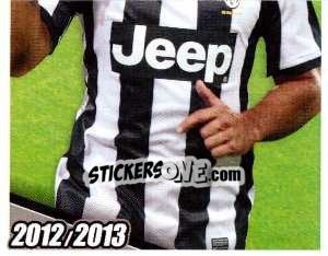 Sticker Quagliarella in Azione - Juventus 2012-2013 - Footprint