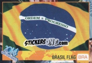 Sticker Flag Brasil - Kvalifikacije za svetsko fudbalsko prvenstvo 2014 n. 1 - G.T.P.R School Shop