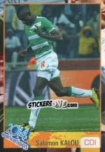 Sticker Salomon Kalou - Kvalifikacije za svetsko fudbalsko prvenstvo 2014 n. 20 - G.T.P.R School Shop