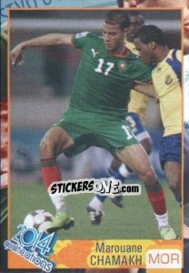 Sticker Marouane Chamakh - Kvalifikacije za svetsko fudbalsko prvenstvo 2014 n. 22 - G.T.P.R School Shop