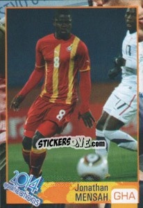 Sticker Jonathan Mensah - Kvalifikacije za svetsko fudbalsko prvenstvo 2014 - G.T.P.R School Shop