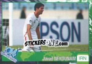 Sticker Javad Nekounam - Kvalifikacije za svetsko fudbalsko prvenstvo 2014 n. 66 - G.T.P.R School Shop