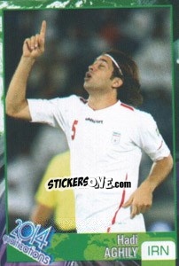 Sticker Hadi Aghily - Kvalifikacije za svetsko fudbalsko prvenstvo 2014 - G.T.P.R School Shop