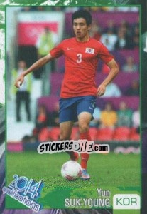 Sticker Yun Suk-Young - Kvalifikacije za svetsko fudbalsko prvenstvo 2014 n. 88 - G.T.P.R School Shop