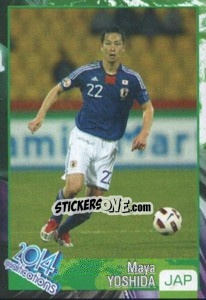Sticker Maya Yoshida - Kvalifikacije za svetsko fudbalsko prvenstvo 2014 n. 100 - G.T.P.R School Shop