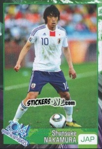 Sticker Shunsuke Nakamura - Kvalifikacije za svetsko fudbalsko prvenstvo 2014 n. 103 - G.T.P.R School Shop