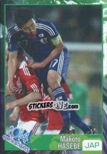 Sticker Makoto Hasebe - Kvalifikacije za svetsko fudbalsko prvenstvo 2014 n. 107 - G.T.P.R School Shop