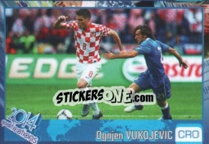 Sticker Ognjen Vukojevic - Kvalifikacije za svetsko fudbalsko prvenstvo 2014 - G.T.P.R School Shop
