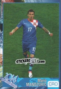 Sticker Mario Mandzukic - Kvalifikacije za svetsko fudbalsko prvenstvo 2014 n. 147 - G.T.P.R School Shop