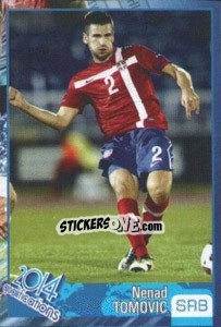 Sticker Nenad Tomovic - Kvalifikacije za svetsko fudbalsko prvenstvo 2014 n. 166 - G.T.P.R School Shop